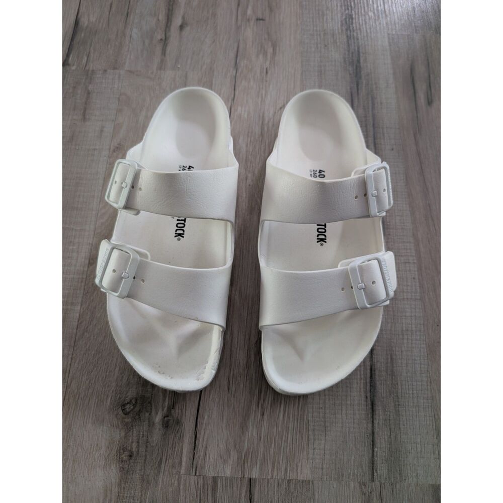 Birkenstock Arizona EVA Slides in White, Size 40 (S3)